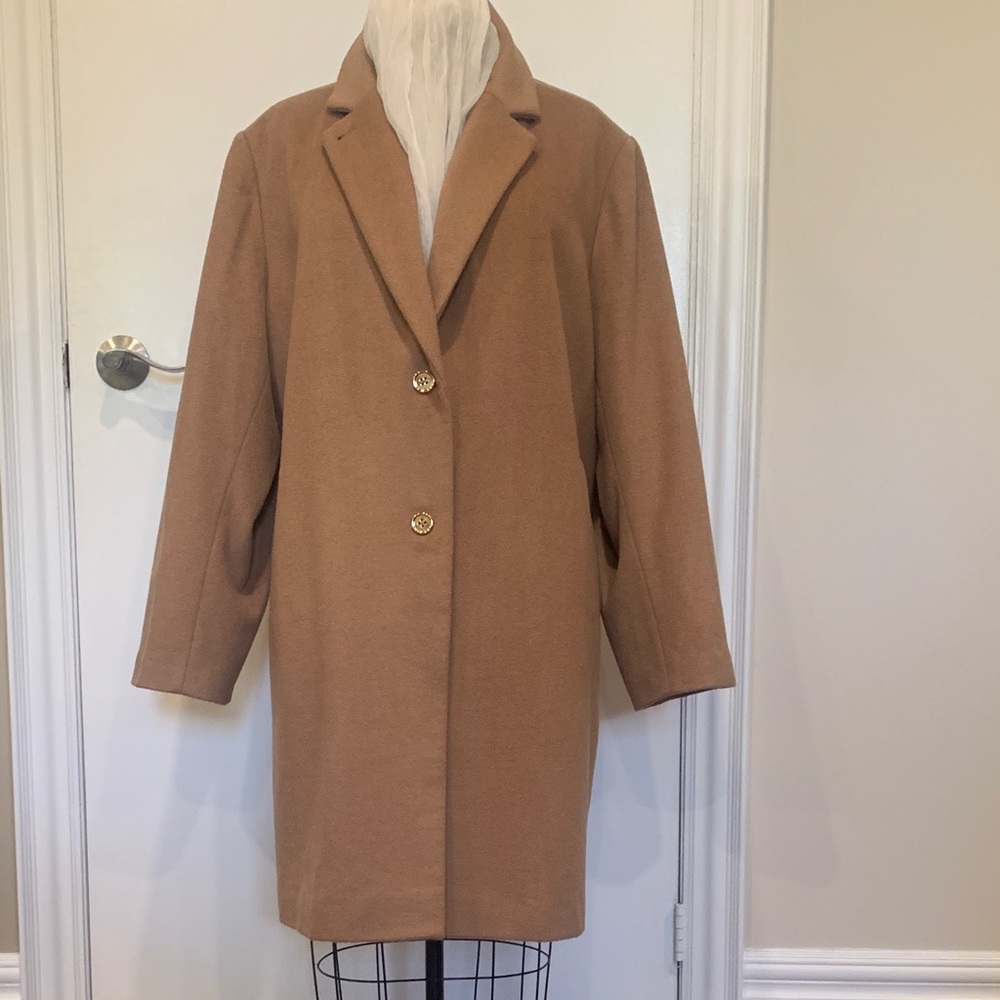 London Fog Women's Camel wool blend coat